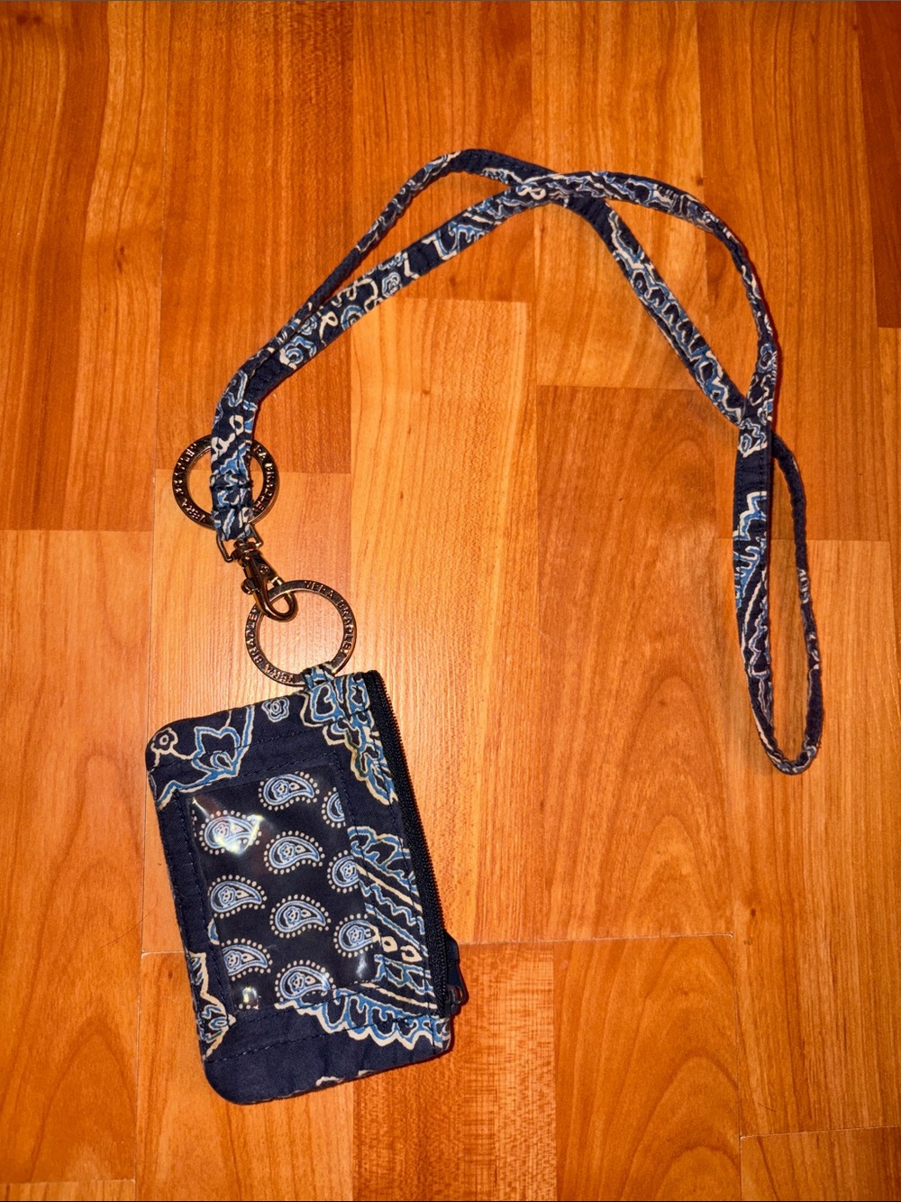 Blue Paisley Lanyard Coin Purse Wallet - Vera Bradley